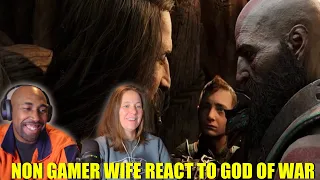 Non Gamer Wife React To God Of War Ragnarok | Kratos Finds Tyr | All Cutscenes PT.2