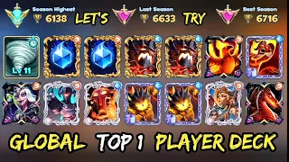 Let's 🔥 Try Global Top 1 🔥 Player Deck! Castle Crush Gameplay