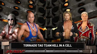 Kurt Angle & Scott Steiner vs Dolph Zigler & Cody Rhodes | WWE2K23 | Hell in a Cell Tag | PS5 |