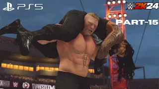 WWE 2K24 WRESTLEMANIA SHOWCASE PS5: BROCK LESNAR vs ROMAN REIGNS || Demon Haunting Gaming