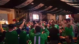 "Sweet Caroline" at Oktoberfest with Northern Ireland fans today.