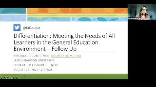 Differentiation: Meeting the Needs of All Learners in the General Education Environment - Elementary