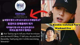 Jungkook mentioned about Taehyung & Tae's Workout live !!!🤭👐👌( Taekook / KookV ) Analysis