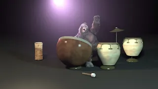 Ragdoll fun - Gorilla Drummer | Cinema 4D