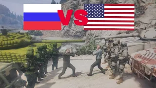 Russia vs USA GTA 5.The Third World War. Military animation. Россия против США Третья мировая Гта 5