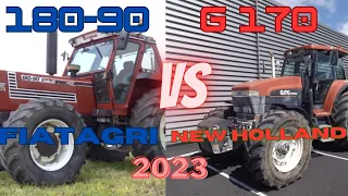 FIATAGRI 180 90 VS NEW HOLLAND G170 #tractor #top #newholland #agriculture #fiatagri
