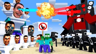 EPIC SPEAKERMAN ARMY vs SKIBIDI TOILET MUTANT CHALLENGE - Minecraft Animation