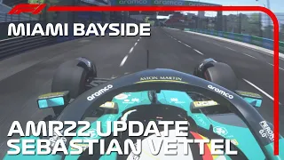 F1 2022 Sebastian Vettel's Onboard Around Miami Bayside - Assetto Corsa AMR22 Update