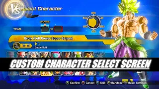 Dragon Ball Xenoverse 2 Custom Character Select Screen Tutorial Easy!