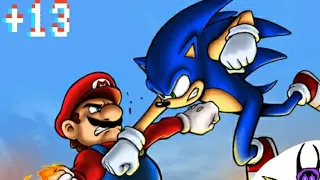 Mario and Sonic have an argument (+13)