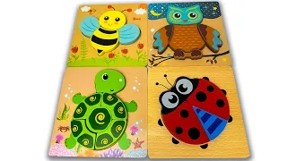 Best Learn Shapes with Animals Shape Matching Puzzle | Preschool Toddler Learning Kids Toy Video