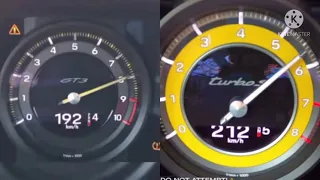 992 GT3 vs 992 Turbo s 0-250 kmh