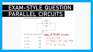 Parallel Circuit Past Exam Question - A Level Physics