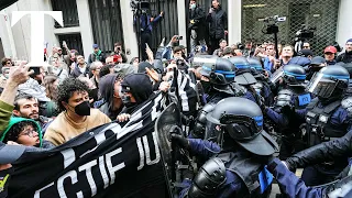 LIVE: Pro-Palestinian protesters block Paris university