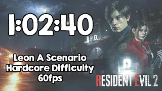 Resident Evil 2 Leon A Speedrun 1:02:40