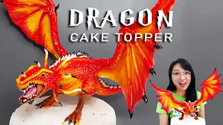 How to make a Dragon Cake Topper |  Dragon Cake Topper Tutorial | How to make a fondant Dragon