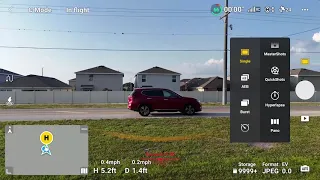 DJI Air 3 Hyperlapse Feature of Neighborhood Road During Traffic with Screen Recording and Audio