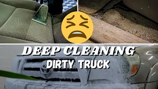 Deep Cleaning A FILTHY Toyota Tacoma | Full Car Detailing