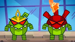 Om Nom Stories 💯 Super-Noms: Robot Nom Part 1 💯  Funny cartoons for kids