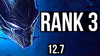 NOCTURNE vs GRAVES (JNG) | Rank 1 Nocturne, Rank 3, 3/0/8 | KR Challenger | 12.7