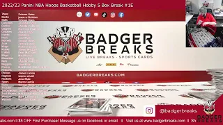 2022/23 Panini NBA Hoops Basketball Hobby 5 Box Break #1E