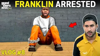 GTA 5 : FRANKLIN IN JAIL FOR 80 MILLION ROBBERY | GTA VLOG #8