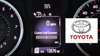 2017 Toyota Camry Multi-Information Display Tutorial (MID)