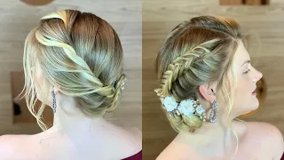 COQUE BAIXO PARA MADRINHAS - CABELO CURTO - TORCIDO RUSSO E TRANÇA ESCAMA DE PEIXE - SONIA LOPES