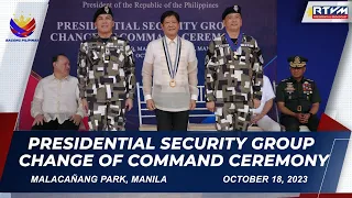 Presidential Security Group Change of Command Ceremony 10/18/2023