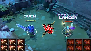 Dota 2 | Sven 6x Daedelus vs Phantom Lancer 6x Heart of Tarrasque lvl 30 | Who will win?