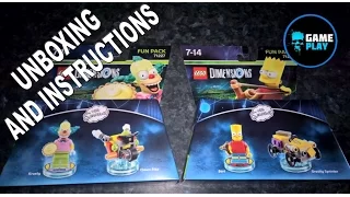 Lego Dimensions The Simpsons Fun Packs Wave 2 Unboxing And Instructions bart Krusty
