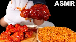 ASMR ROSE SPICY FIRE NOODLES + SPICY FRIED CHICKEN (Eating Sound) | MAR ASMR