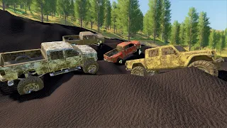 Going mudding to see which truck is the best off road | Mud pit | Farming Simulator19
