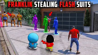 Franklin And Shinchan😱 Stealing Three Brand New Flash🔥 Suits in GTA 5 !😱 #gta5