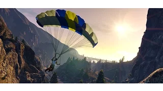 ГТА 5 ПРЫЖОК С ПАРАШЮТОМ СО СКАЛЫ ★ УПАДОК ★ GTA 5 A parachute jump from a cliff