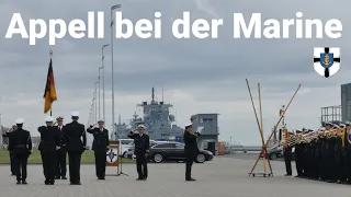 Übergabeappell Marineunterstützungskommando Wilhelmshaven Admiral Holm an Kap´tän Potthoff - MUKdo