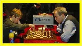 Magnus Carlsen vs. Garry Kasparov - Reykjavik Rapid 2004