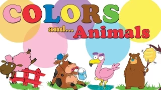 Colored Animals Vocabulary - Nouns and Adjectives Combinations by ELF Learning