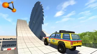 BeamNG.drive - Giant Saw Against Chained Cars #4