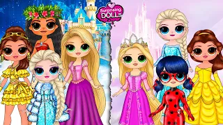 Esla, Belle, Ariel, Moana and other Princesses Clothes Switch up | SurprisingDolls Paper DIY