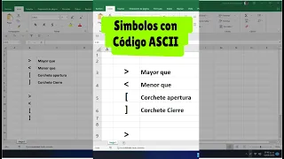 Sacar Símbolos Mayor Que - Menor Que - Sacar Corchetes con código ASCII