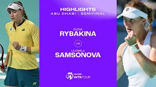 Elena Rybakina vs. Liudmila Samsonova  | 2024 Abu Dhabi Semifinal | WTA Match Highlights