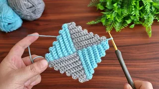 Wow!.. 😲 Very Easy! Super how to make eye catching crochet.Wonderful crochet motif knitting pattern.