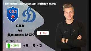 СКА - Динамо Москва прогноз и ставка на матч | 2:1 ОТ |  (12.01.2020)