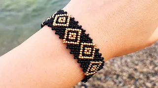 Bracelet/Beaded bracelet/Diy bracelet/Браслет из бисера/Браслет с узором/Как сделать браслет