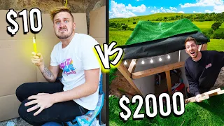 $10 VS $2,000 UNDERGROUND BUNKERS! *Budget Challenge*