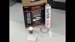 Surtek 3358 KIT (набор) - самый быстрый и самый дешёвый клей-герметик для вклеивания автостекол