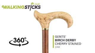 Gents' Birch Derby Cherry Stained Cane