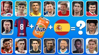 Guess the SONG, favorite DRINK, JERSEY Number and Flag of football player | Ronaldo, Messi, Neymar