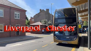 Liverpool - Chester. Bus Ride 🚌 Route 1 - Bus Journey 📽